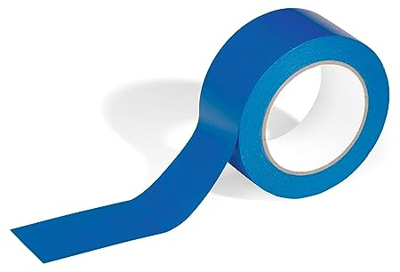 Durable Duraline Basic Bodenmarkierungsband, 50 mm x 33 m, blau, 104406 | Selbstklebendes Markierband aus Weich-PVC für Objekte und Flächen