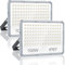 YIQIBRO LED Strahler Außen 100W 2 Stück, Fluter Außen 10000LM, Aussenstrahler Wasserdicht IP67, 6500K Kaltweiß Superhell Außenstrahler LED Scheiwerfer für Lager Garten Garage Terrasse Fabrik