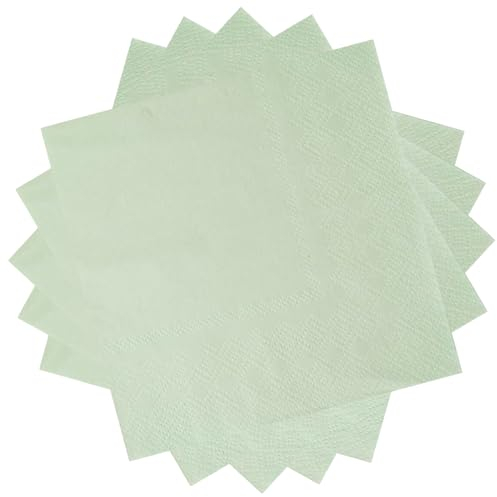 20St Salbeigrün Servietten,Papierservietten Salbeigrün 33x33cm Napkins Servietten Paw Cocktailservietten,Tischdeko Hochzeit Papierserviette Einweg Napkin Tisch Dekorationen für Garten Geburtstag Party