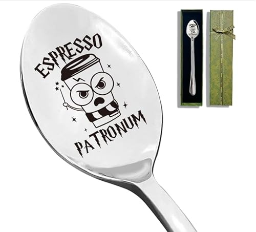 Lustiger Edelstahl-Löffel für Kaffeeliebhaber, Bücherwürmer, Geburtstag, Valentinstag, Weihnachten, Erntedankfest, Abschlussfeier, Einweihungsgeschenk, einzigartige Geschenkidee