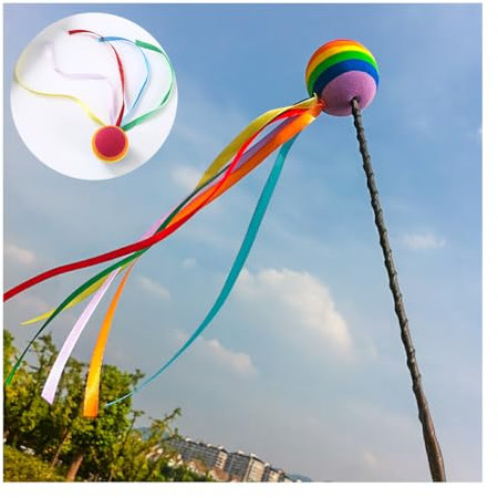 JNNJ 2 Stück Autoantenne Regenbogen Langes Band, Fahrzeug Topper Fahrzeugantenne Dekoration, Leichter Eva-Schaum, Schönes Design, für Reiseprozession SUV e Camper