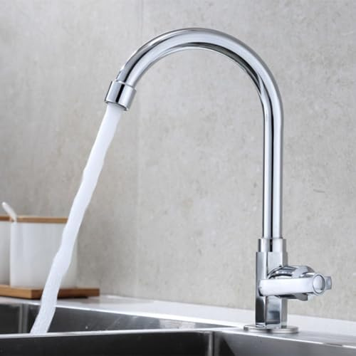 Küchenarmatur, Spüle, Kaltwasserhähne, Kunststoff-Stahl-Spülbeckenarmatur, einfache DIY-Installation, ideal für Wohnmobile und Gärten im Freien