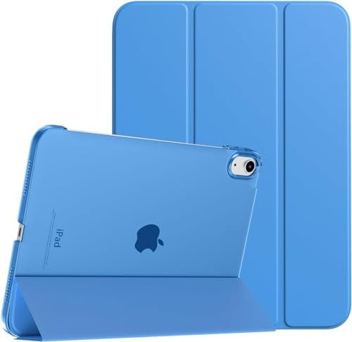 SU for iPad (A16) 11th Generation 11 Inch 2025/ iPad 10th Generation 10.9 Inch 2022, Slim Stand Hard PC Translucent Back Shell Smart Cover, Support Touch ID, Auto Wake/Sleep (Sky Blue)