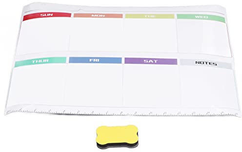 Kühlschrankkalender, Wochenkalender Selbstklebend mit Radiergummi für Kühlschrank, Tür, Wand