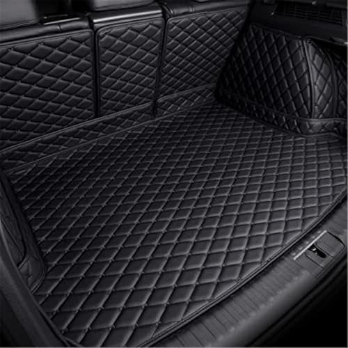 RuiYiL Vollabdeckung Auto Kofferraummatten für Audi Q8 e-tron SUV 2023, Leder Kofferraumwanne Kofferraum Cargo Schutzmatte Wasserdicht Kratzfest Teppich ZubehöR,D/Black