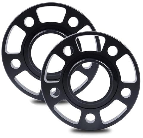 Wheel Spacers 10/12/15/20mm Spurverbreiterung Adapter PCD 5x112 CB 66,5mm 5-Lug Anzug Für Benz Für Universal Auto 2 Teile/los Aluminium 6061-T6 Wheel Spacer Lug Wheel Spacers(10mm)