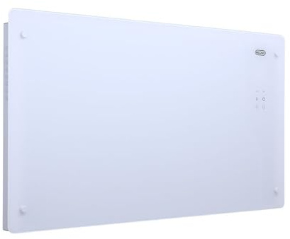 ECOSO 2500W White WiFi Glass Panel Smart Electric Heater Feet 465 x 850mm | Aluminium Construction. Generous Heat Output. Contemporary Style. Glass Panel Design. WiFi Control. Hardwired Installation.