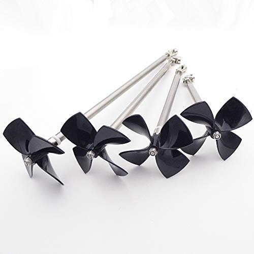 DEMULAX 1PC 5mm Boot Antriebswelle 80mm Propeller 4.0/5.0/6,0mm Gelenk Kupplung Stick Hund kit RC Boot Angeln Köder Schlepper Boot Marine ROV Bootspropeller(L15cm Coupler 8.0mm)