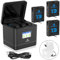 Homesuit Hero 13 Akku 2300mAh und LCD 3-Kanal USB Speicherladegerät für GoPro Hero 13 Black Enduro Wiederaufladbarer Akku mit Typ-C (3er-Pack)