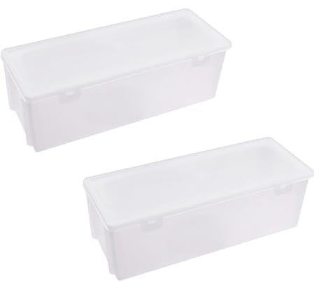 Yawdil Caja Transparente Caja de Almacenamiento para Esmalte de uñas Equipo de Arte de uñas Herramienta de manicura Herramienta de pedicura de organización Caja de plástico vacía