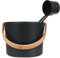 Asyduey Finnish Sauna Aluminum Bucket, Long-Handled Spoon Set, Sauna Bucket, Bathroom, Sauna Steam Room Replacement Accessories