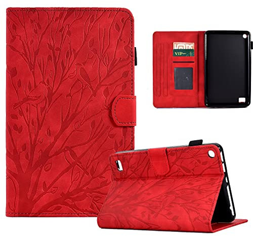 Viajes con tableta Compatible con Kindle Fire 7 2019/2017/2015 Estuche de cuero de 7 pulgadas, Estuche Fire 7 (9.ª/7.ª/5.ª generación) Funda protectora a prueba de caídas con ranura Compatible with ta
