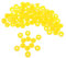 AMSLSIU Pack of 50 Furniture Decorative Cover Plastic Hinged Fold Snap Screw Caps Elegant and Practical, Yellow