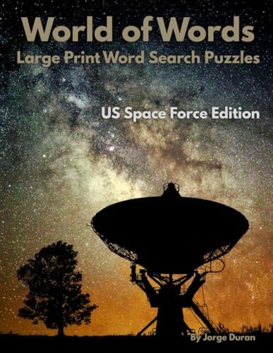 World of Words: Large Print Word Search Puzzles - US Space Force