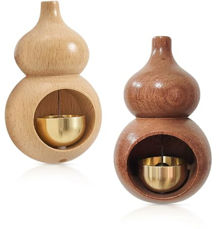 TALOEYH - Shopkeepers Bell for Door Opening, Magnetic Wood Doorbell, Gourd Shape Wooden Bell, Wind Chime for Door, Store, Refrigerator, Porch, Garden, Entrance, Restaurant, Office, Housewarming Gift