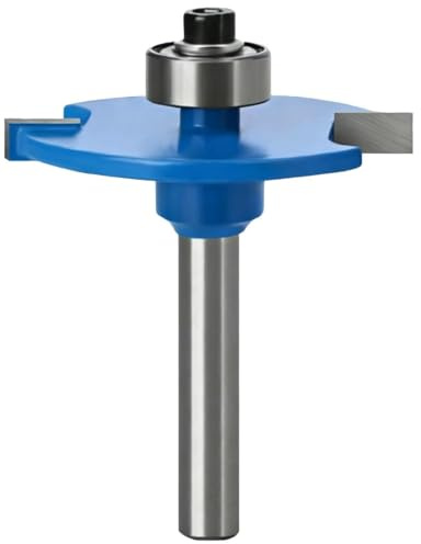 1/4 Inch Shank Biscuit Joint Slot Cutter Router Bit, Large Diameter Wood Milling, 1.6 in Dia Alloy Steel T-Shaped Groove Cutter Tool for Woodworking, Board Connection