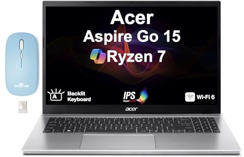 acer Aspire Ordinateur portable 15 pour étudiants et professionnels, IPS WUXGA (Intel i5-1334U, 16 Go DDR5, 512 Go SSD, carte graphique Intel UHD, WiFi 6, webcam, Bluetooth 5.1, Win 11 Pro) avec