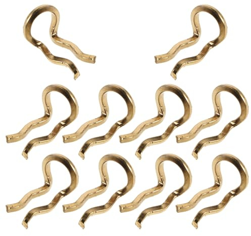 INOOMP 10pcs Stainless Steel Bicycle Brake Pad Pins Caliper Clips Wear Resistant Noise Reduction Golden for Bicycle Repair and City Rides
