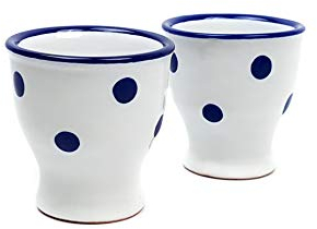 UNGARNIKAT Keramik Eierbecher 2er-Set – Handbemalt im Landhausstil – Rot mit weißen Punkten – Handgemacht & Spülmaschinenfest – Vintage Eierhalter für Frühstück & Ostern