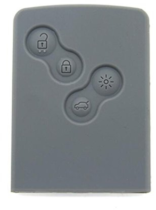 Happyit Silicone Car Smart Key Cover Case for Renault Clio Scenic Megane Duster Sandero Captur Twingo koleos 4 buttons Remote Control (Gray)