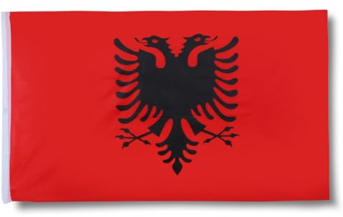 Sonia Originelli XXXL Fahne Flagge Stockfahne gross ca. 160 x 240 cm, Farbe: Albanien