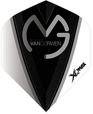 XQmax Michael Van Gerwen Flights, 1 Set = 3 Stück (Triangle - Black-Silver)