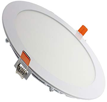 LEDUNI Placa LED Circular Super Slim Downlight LED Energía Empotrable Placa Techo 9W equivale a 80w de halogeno 780lumenes IP40 (3000k Luz Calido)