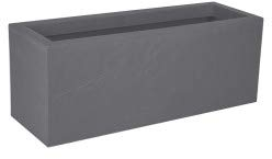 Jardinière Volcania Up 57L - Gris galet - 79.5x29.5x29.5cm - EDA Plastiques