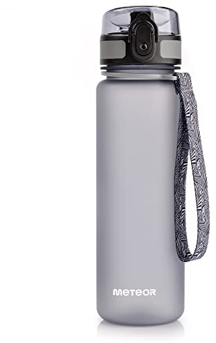 meteor Botella Agua sin BPA Tritan Plastico Water Bottle Reutilizable para Niños Juventud y Adultos Deportes Oficina Escuela Gimnasio Ciclismo Correr Picnic