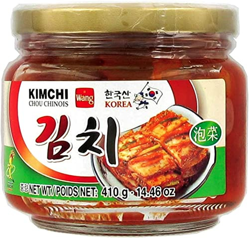 WANG Kimchi en bocal (chou chinois pimenté) 410g (Lot de 4 boîtes)