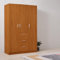 Panana Large Wardrobe 3 Door 3 Drawer Wardrobe Shelf & Hanging Rail Wooden Bedroom Storage Furniture (Oak)