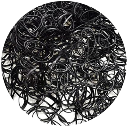 TYGA Store Pack of 1000 Mini Rubber Bands Soft Elastic Bands for Kids Hair, Braids Ponytail Hair, Pet Hairband Wedding Hairstyle and More (Black)