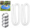 Brynnl Tuyau de rechange pour piscine de 1,25 po de diamètre pour piscines hors terre, piscine avec pince métallique pour pompe de filtre Intex ou tuyaux de 3,2 cm - 1,5 mètre de long (paquet de 2)