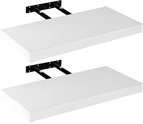 STILISTA Wandregal Volato, 2er Set, freischwebend, Farb- & Größenwahl, 40 cm Weiß