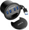 ORICO Desk Grommet, 4 Port USB 3.0 Hub, 5Gbps Data Transmission with 4.9ft Cord for Diameter 2.36 or 60MM Hole, Office Accessories, for PC, Flash Drive, HDD Enclosure and Other USB Devices