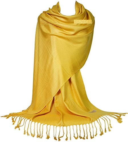 GFM® Pashmina Style Scarf - Yellow Gold - (B9-bechsn)