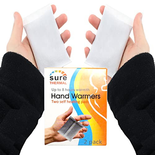 Hand Warmers Self Heating Pack of 2 - Ideal for Golf, Fishing, Hiking & Camping. Up to 8 Hours of Heat! Keep Hands Warm this Winter