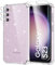 YIRSUR Coque pour Samsung Galaxy S23 Paillettes, avec 2 Pièces Verre Trempé Protection écran et 2 Pièces Caméra Arrière Protecteur, Transparent Glitter Etui Silicone TPU Bumper Antichoc Housse