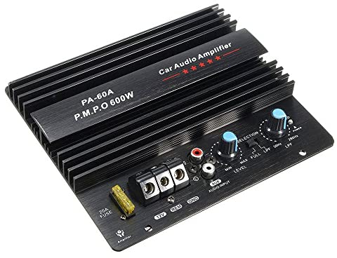 ERYUE Scheda amplificatore di potenza,Amplificatore per subwoofer ad alta potenza da 600 W per auto Amplificatore o a canale singolo. 12,0 V