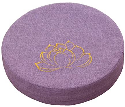 JISADER Cuscino per meditazione yoga Comodo cuscino da pavimento per seduta Tatami giapponese Cuscino da pavimento per yoga Camera da letto Cerimonia del tè, Viola Chiaro 6cm