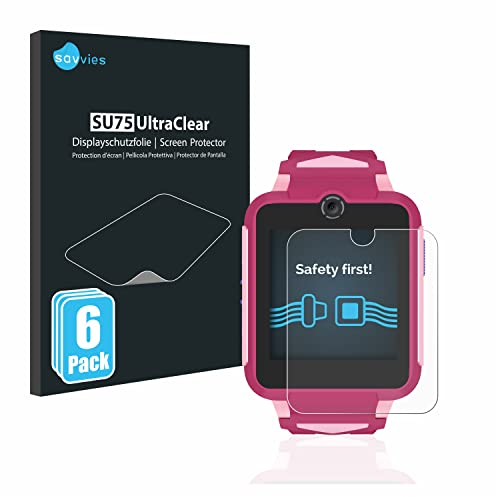 Savvies 6 Stück Schutzfolie für TCL Movetime Family Watch MT42X Displayschutz-Folie Ultra-Transparent