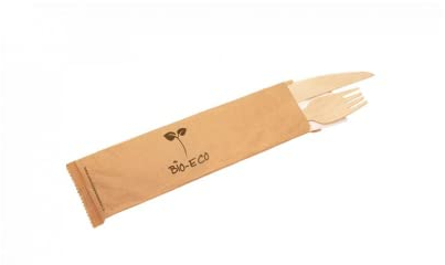 100 pezzi BIS - kit posate in legno 160mm
