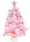 Mini Christmas Trees with Lights, Migaven 2ft/60cm Pink Tabletop Christmas Tree with Tree Topper Star Ornaments Led String Light for DIY Desktop Christmas Decorations