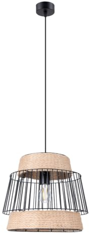 SOLLUX BRILO Hängeleuchte - Leuchte mit 1 E27 Lichtquellen - Glühbirnen nicht inbegriffen - Schlafzimmer Wohnzimmerlampe - Modernes Design Minimalistische Lampe - 35x35x137cm
