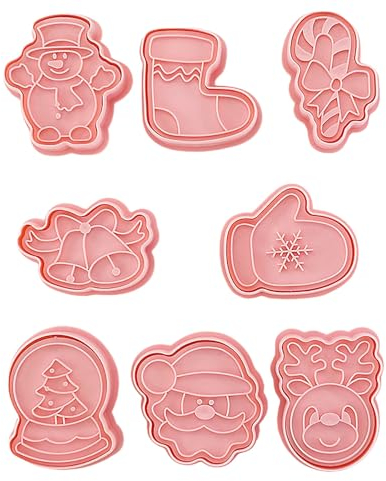 chiphop Weihnachten Cartoon Cookie Tool Home DIY Backwerkzeug Fondant handgemachte Cookie Tool Keksdose Keramik (Pink, One Size)