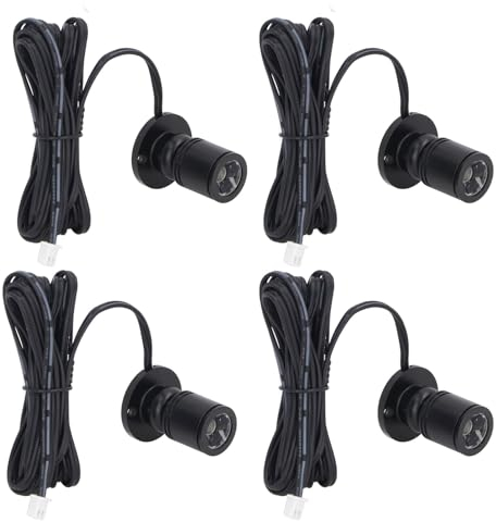 4 Stück Dimmbare Mini-Strahler, USB-betriebenes Kunstlicht, Verstellbare Mini-LED-Akzentlichter, Schrankstrahler, 5 V, für Veranda, Vitrinen, Schmuckschränke, Eingangskanäle