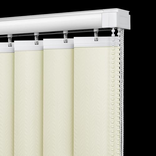 FENGSHOUU Lamellenvorhänge Vertikaljalousie,Blickdicht lichtdurchlässig Lamellen Rollo Schiebegardine,für Terrassen Glasschiebetüren,inklusive Montagematerial,Anpassbar,Breite×Höhe (130cm x 200cm)