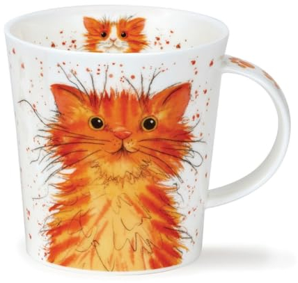 Dunoon Lomond Mug en porcelaine anglaise Motif chat Gingembre