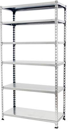 PROREGAL Schwerlastregal Giant Metal Shark | HxBxT 250x80x30cm | Fachlast 180kg | Verzinkt| Standregal Lagerregal