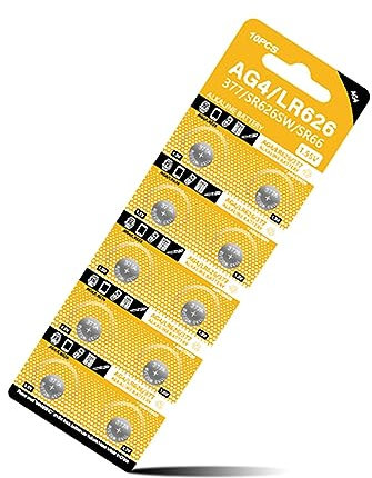yanwuwa 1.55V Button Cells Versatile AG4 LR626 377 Button Batteries Simple Installation Suitable For Watches Cameras & Toy LR626 Batteries Remote Camera Batteries